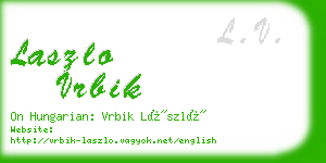laszlo vrbik business card